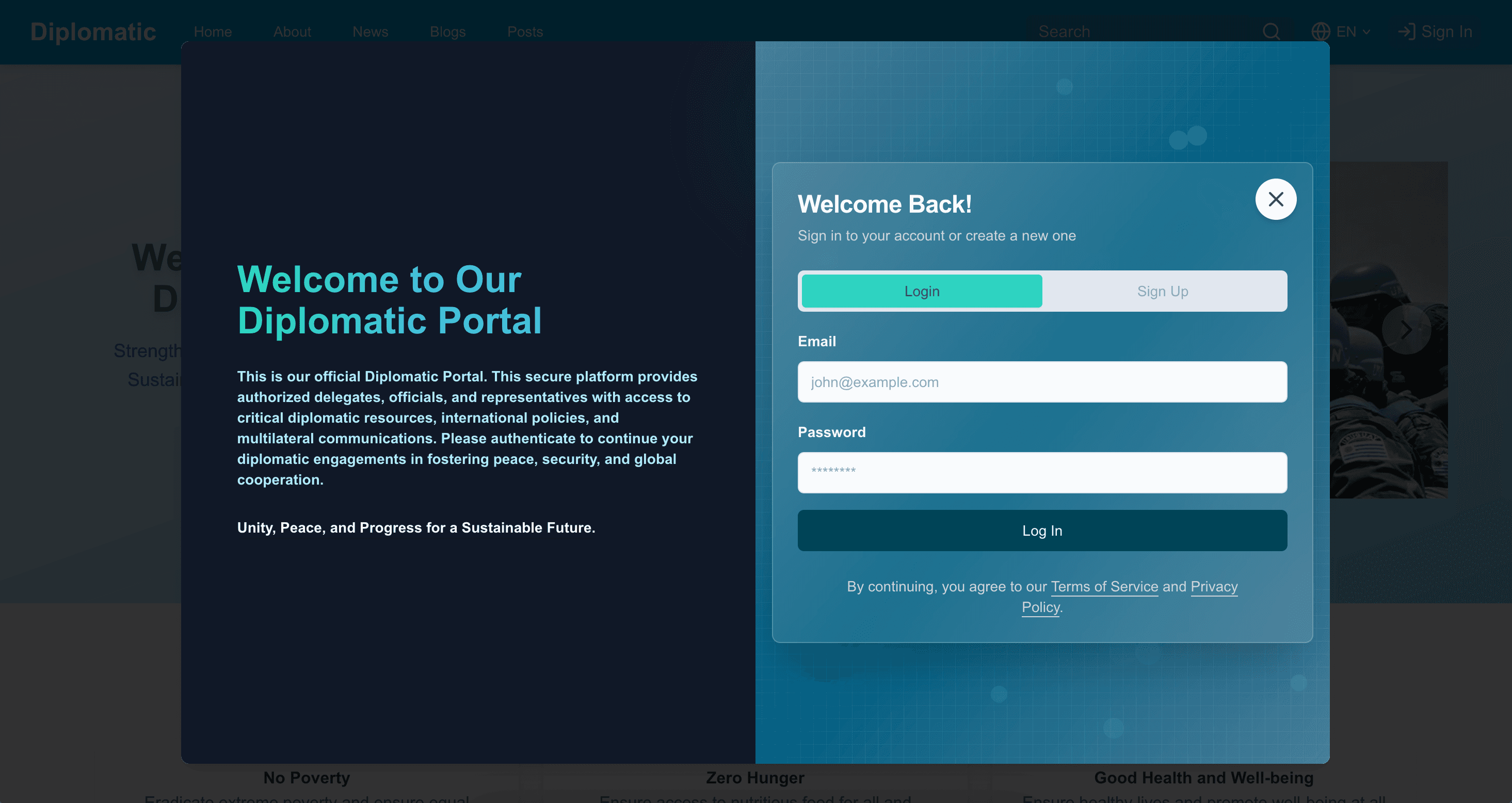 Diplomatic Blog Platform by Aarbaah Digital Solutions - Screenshot 3 showing Content Management software interface and features
