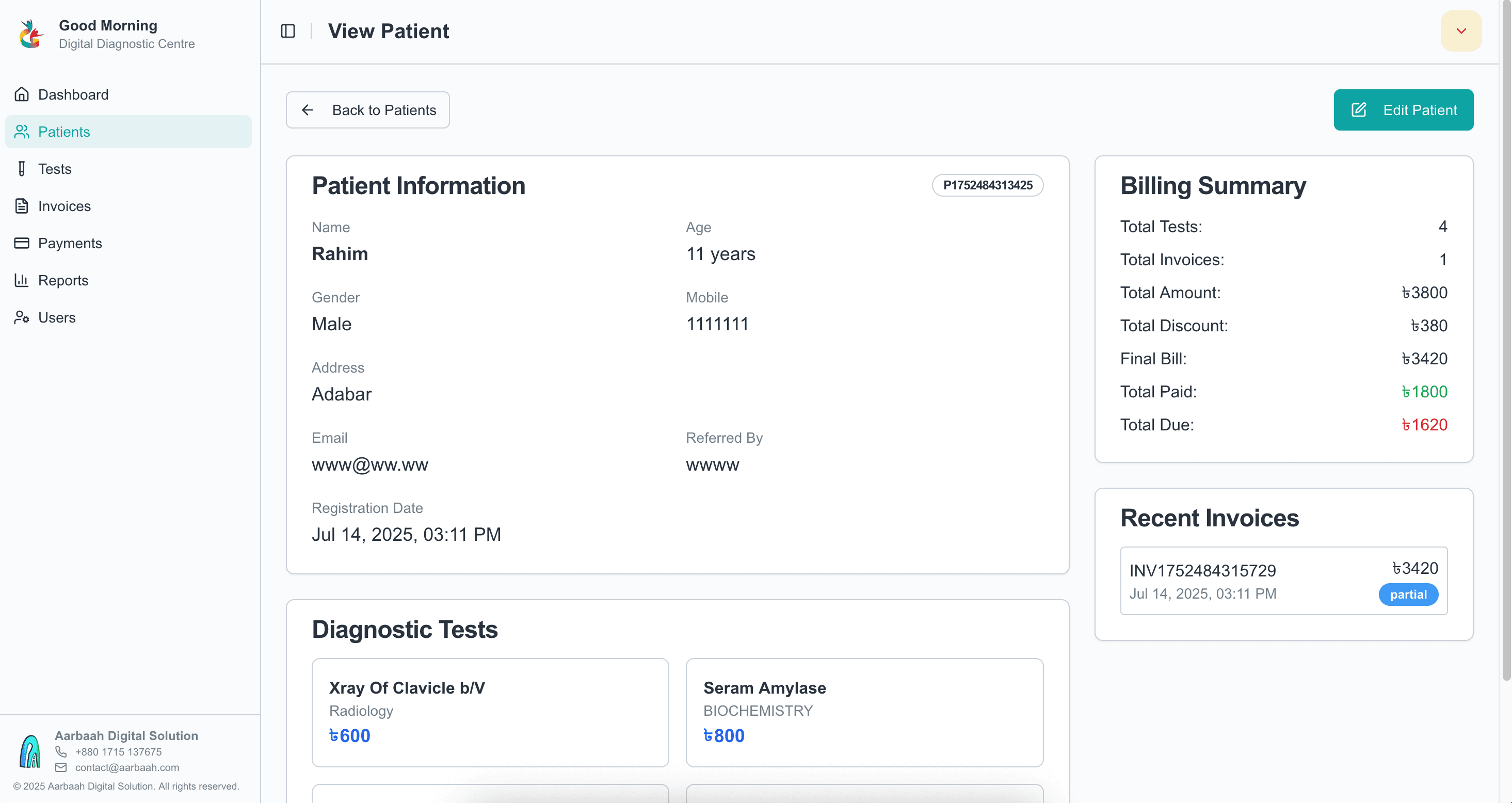 Clinic & Hospital Management System by Aarbaah Digital Solutions - Screenshot 12 showing Healthcare software interface and features