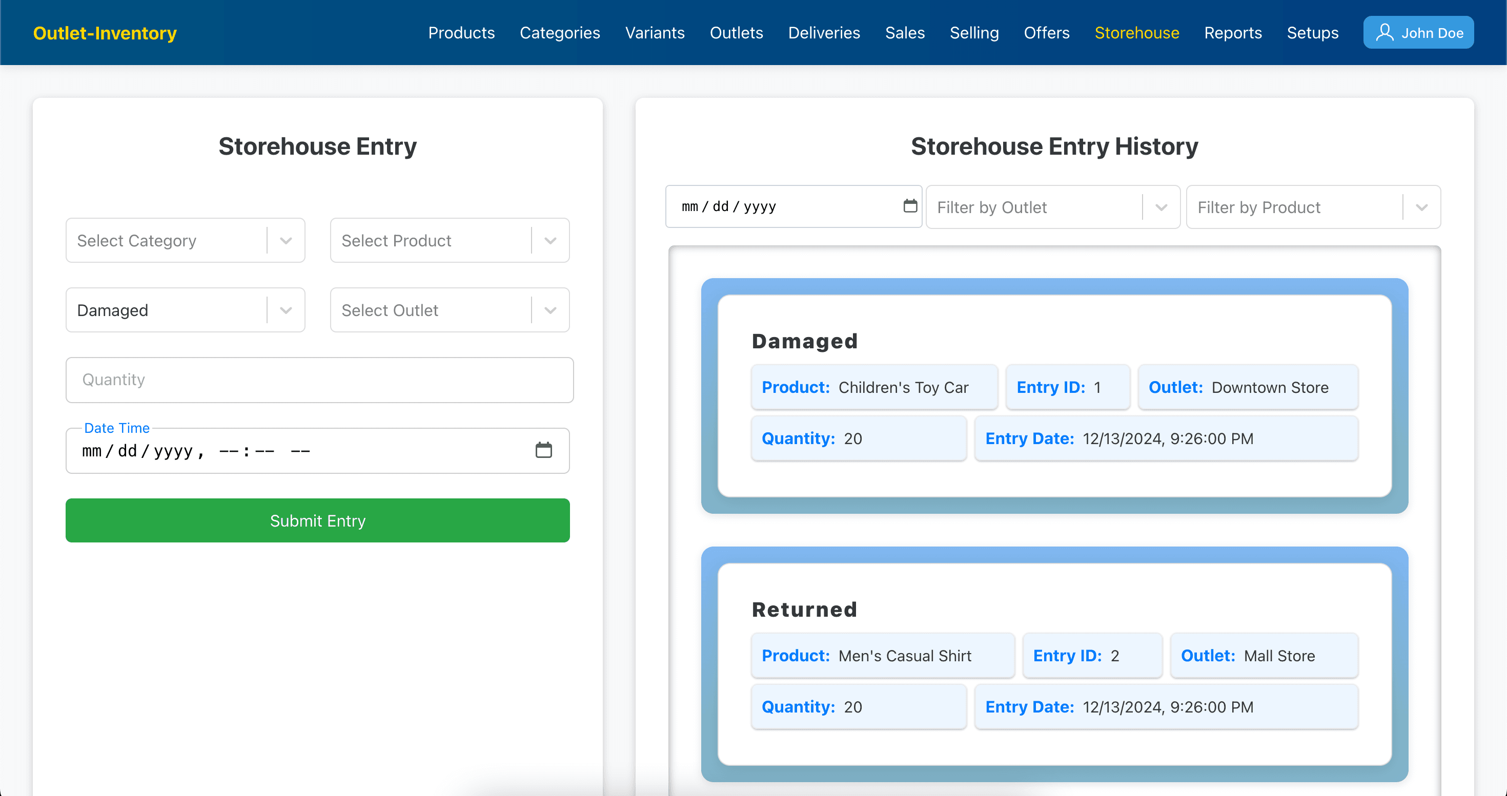 Outlet and Inventory Management by Aarbaah Digital Solutions - Screenshot 11 showing E-commerce software interface and features