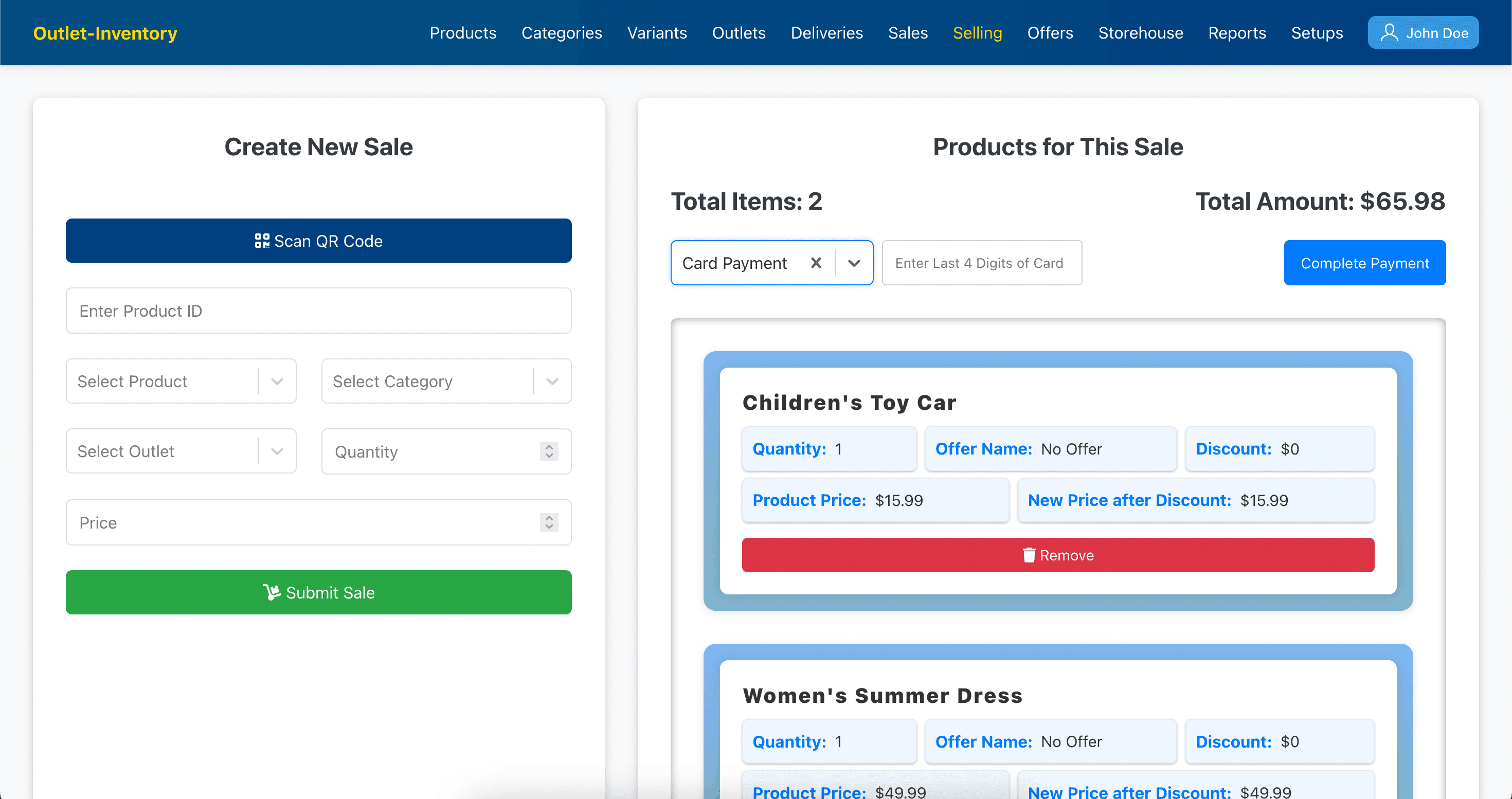 Outlet and Inventory Management by Aarbaah Digital Solutions - Screenshot 9 showing E-commerce software interface and features