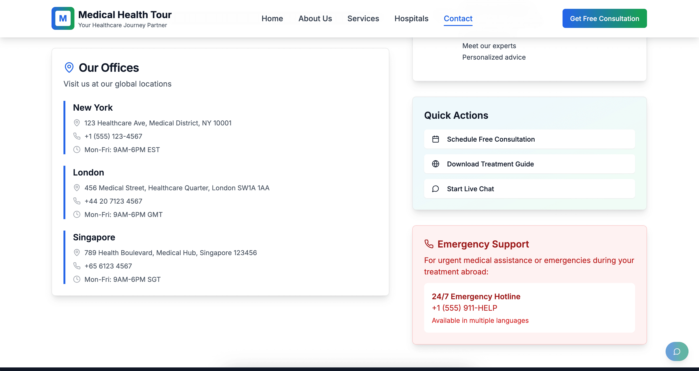 Medical Tourism Platform by Aarbaah Digital Solutions - Screenshot 13 showing Healthcare Tourism software interface and features
