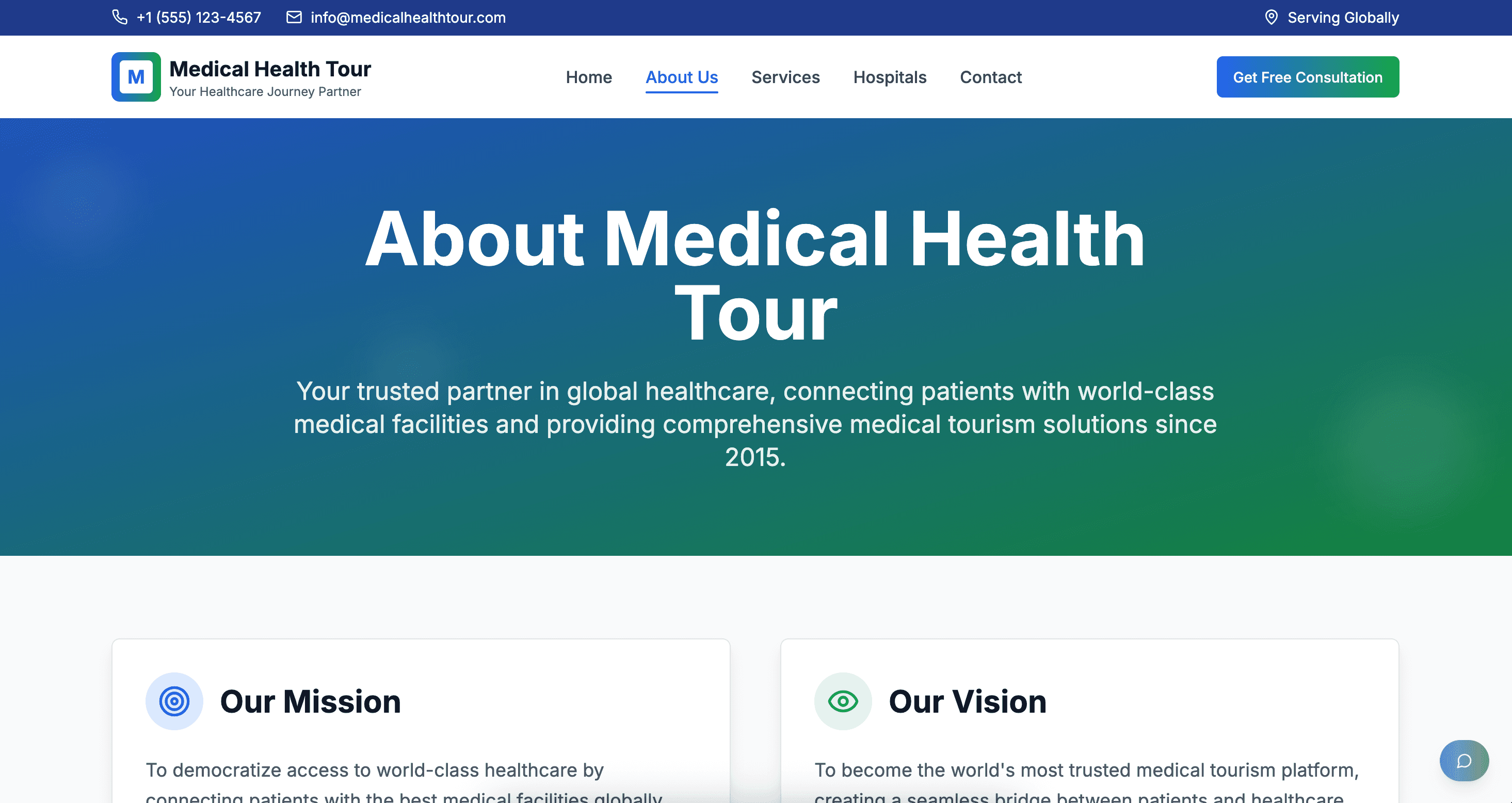 Medical Tourism Platform by Aarbaah Digital Solutions - Screenshot 3 showing Healthcare Tourism software interface and features