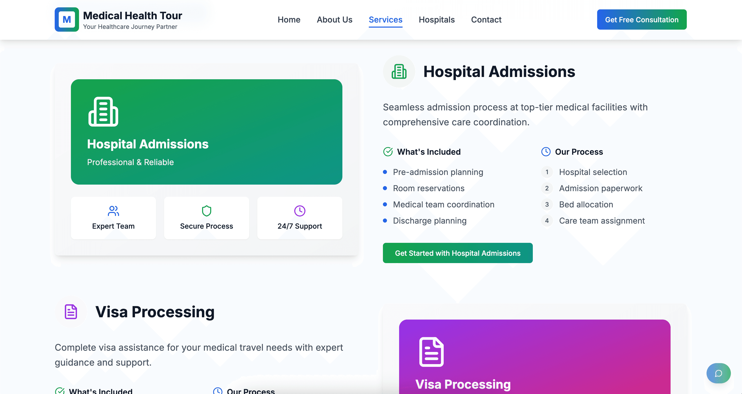 Medical Tourism Platform by Aarbaah Digital Solutions - Screenshot 5 showing Healthcare Tourism software interface and features