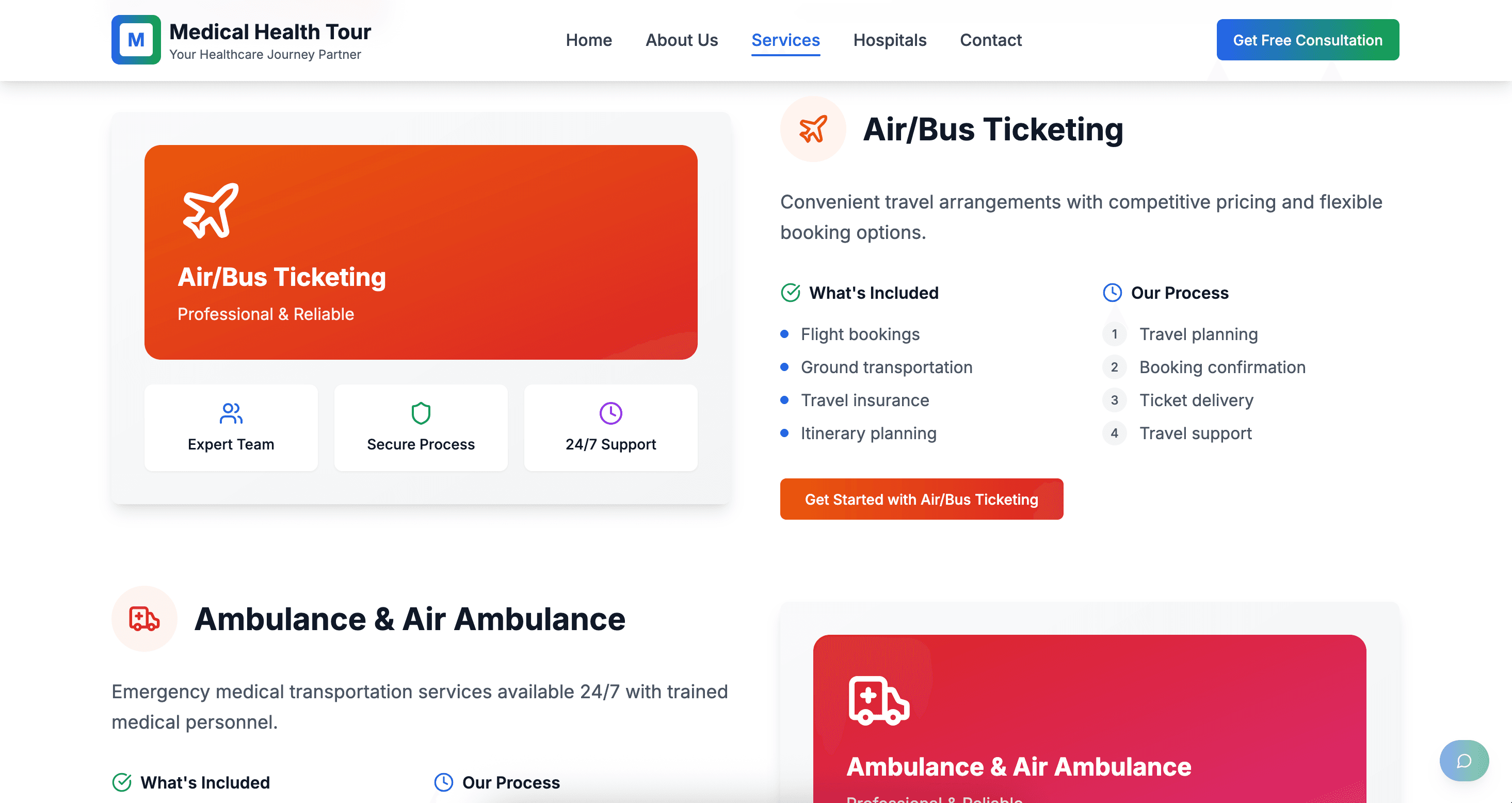 Medical Tourism Platform by Aarbaah Digital Solutions - Screenshot 6 showing Healthcare Tourism software interface and features