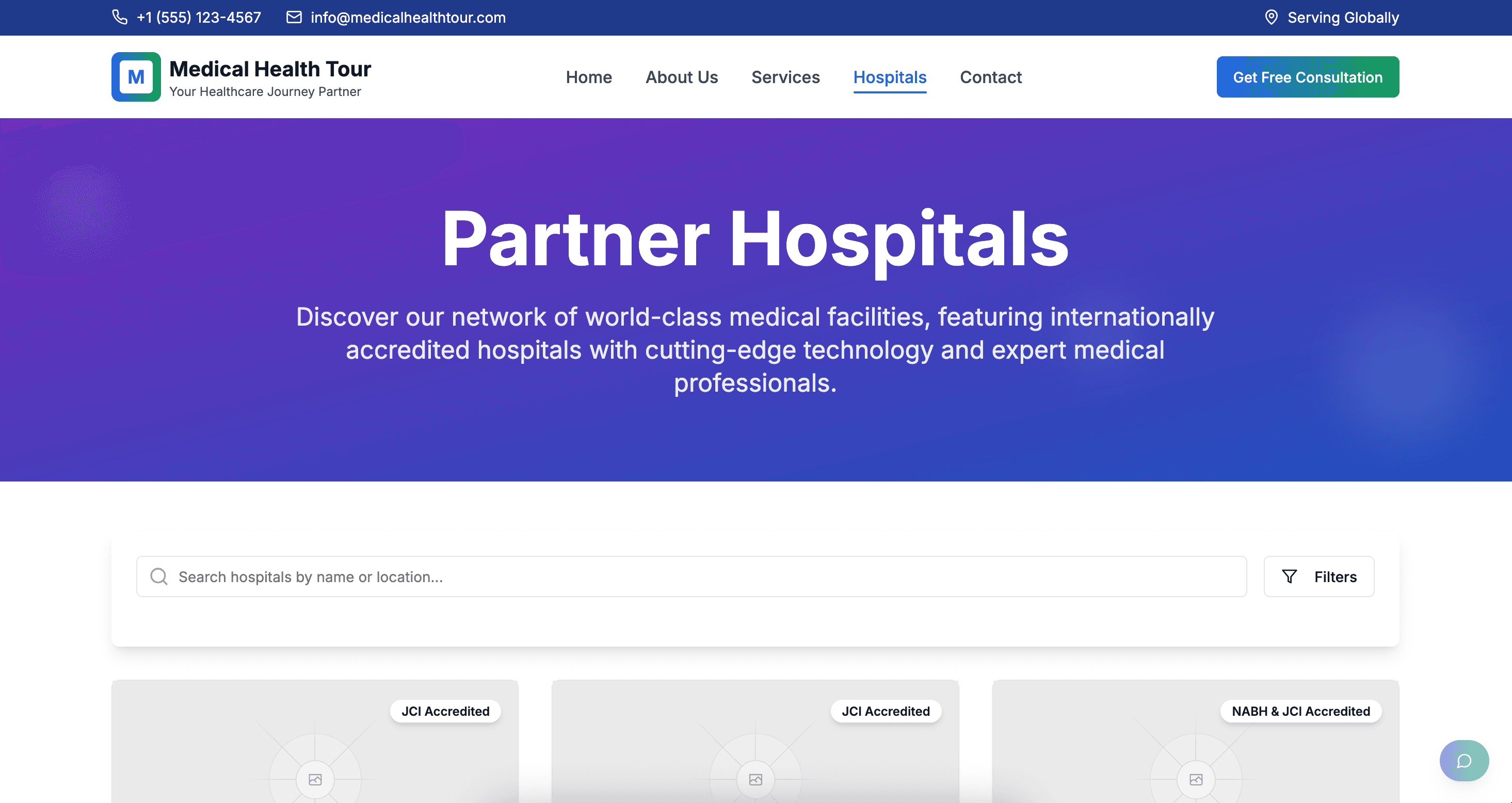Medical Tourism Platform by Aarbaah Digital Solutions - Screenshot 9 showing Healthcare Tourism software interface and features