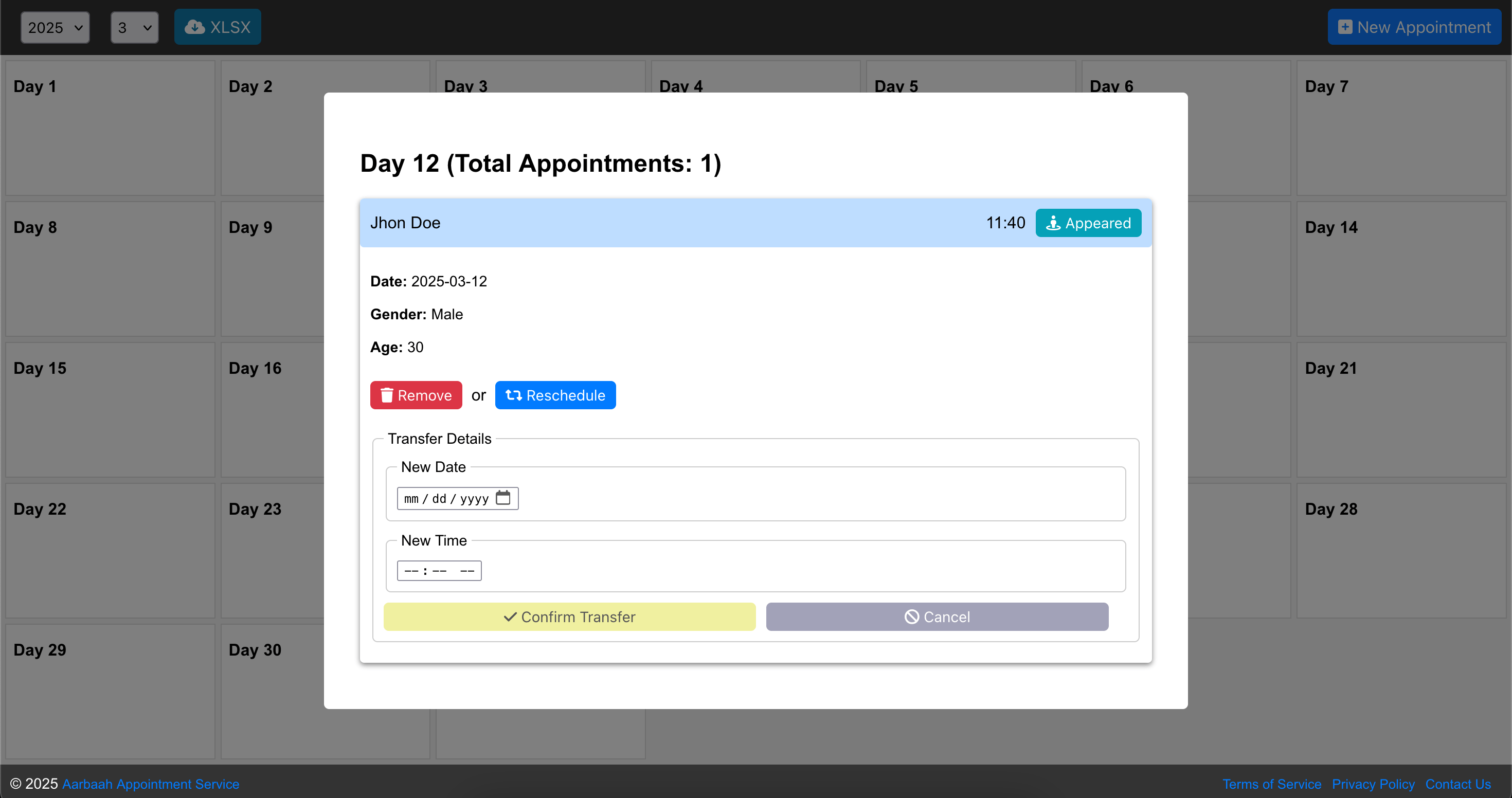 Aarbaah Appointment Management